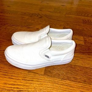 White Slip on Vans